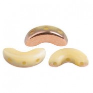 Les perles par Puca® Arcos beads Opaque beige capri gold 13010/27101